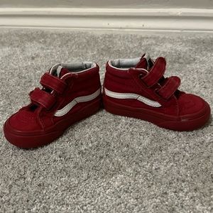 High top Old Skool toddler vans size 5 Maroon color